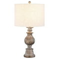 thumbnail image 3 of Pemberly Row Fabric Drum Shade Table Lamp in Oatmeal and Antique Gold, 3 of 5