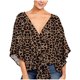 thumbnail image 2 of Fiudx Ofertas Relámpago Camiseta/Camisa de Manga Corta con Cuello En V Estampada para Mujer, 2 of 3