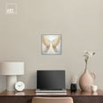 thumbnail image 3 of Elegant Angel Wings Canvas Elegant White Gold Wall Art by Art Remedy, Silver Frame, 12" x 12", 3 of 7
