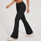 thumbnail image 1 of MKLEKYY Leggings deportivos mujer Pantalones de yoga de pierna ancha para mujer Leggings acampanados de entrenamiento con corte de bota de moda con cintura alta plegables, 1 of 4