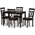 thumbnail image 1 of Baxton Studio Rosie 5 Piece Dining Set in Dark Brown, 1 of 7