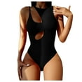 thumbnail image 1 of Ketyyh-chn99 Maillots de Bain pour Femmes Robe de Bain pour Femmes Contrôle du Ventre Maillot de Bain Combinaison Sans Manches en Mesh pour Fête Noir,S, 1 of 4