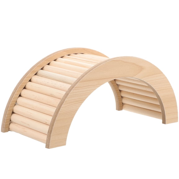 TABLZONE Hamster Ladder Bridge Wooden Hamster Bridge Toy Beige 1Pcs