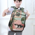 thumbnail image 6 of FORMRS Unisex School Backpack 17" Student Travel Bag with Laptop Compartment, Pink Sleeping Cat, 6 of 7