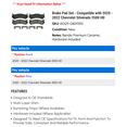 thumbnail image 2 of Brake Pad Set - Compatible with 2020 - 2022 Chevy Silverado 3500 HD 2021, 2 of 2