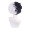 thumbnail image 4 of Cruella Black and White Wig for Girls Short Curly Bob Wavy Wig Halloween Cosplay Costume, 4 of 6