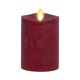 thumbnail image 1 of Vela LED en forma de pilar parpadeante, sin llama, funciona con pilas, color rojo, 3 x 4,5 cm, 1 of 8