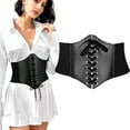 thumbnail image 2 of Sunjoy Tech Women Elastic Wide Band, Tied Waspie Corset Waist Cincher Belt, 2 of 2