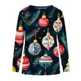 thumbnail image 4 of HAiming Womens Tops Christmas Long Sleeve Crew Neck Xmas Graphic Pullover Shirt Fall Winter Trendy Clothes, 4 of 5