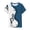 Blue, variant on Womens Summer Crew Neck Short Sleeve Tops Musical Note Graphic Pattern Print Tees Casual Everyday Style Wear T-Shirts