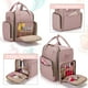thumbnail image 2 of Organizador de esmaltes de uñas LUXJA con capacidad para 72 botellas con 3 bolsas de color rosa pálido, 2 of 9