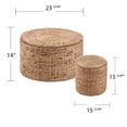 thumbnail image 2 of SEI Furniture Satalia 2-Pc Round Water Hyacinth Storage Set in Natural, 2 of 3