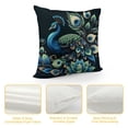 thumbnail image 4 of GOSMITH  Blue Peacock Pillow Cover Beautiful Watercolor Flowers Peony Bird Feathers Gorgeous and Elegant Animal Spring Vitality Couch Bed Sofa Car Waist Cushion Cover, 4 of 5