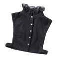 thumbnail image 5 of Womens Detachable Fake Collar Half Shirt Blouse False Faux Collar Tie Black, 5 of 8
