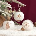 thumbnail image 2 of KG Navidad venta al por mayor Boules De Noel 8 cm transparente blanco vidrio colgante adornos para árboles De Navidad decoración navideña bolas De cristal, 2 of 4