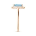 thumbnail image 3 of ANGARA Natural Rectangular 2.45 ct Aquamarine Cathedral Style Cocktail Ring in 14K Rose Gold for Women (Size-10x8mm) | March Birthstone, Anniversary, Jewelry Gift for Women | Natural Aquamarine Ring, 3 of 9