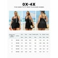 thumbnail image 5 of SHEWIN Womens Plus One-piece Swimsuits Padded Swim Dress Side Knot One Piece Bathing Suit with Skirt Summer Swimwear, 5 of 9