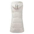 thumbnail image 5 of Black and Friday Clothing Sales Idoravan Long Vest for Women Sleeveless,Women Warm Pocket Vest Coat Long Jacket Winter Sleeveless Down Parkas White XL, 5 of 8
