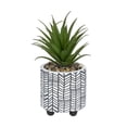 thumbnail image 1 of hometrends Gwinnett Faux Succulent in Chevron Pot, 1 of 6