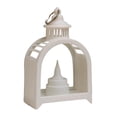 thumbnail image 3 of Linterna decorativa para velas, farol decorativo colgante con gancho, farol decorativo pequeño para colgar en festivales, bodas y fiestas Blanco, 3 of 9