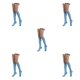 thumbnail image 3 of Qarigey Rayas Muslo Calcetines altos Estilo simple Juegos deportivos Calentadores Día de San Valentín Mujeres Accesorios para el diario Fiesta de Type2 Qarigey CBP343950, 3 of 4
