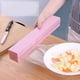 thumbnail image 2 of Dispensador de envoltorio de plástico para almacenamiento de alimentos, cortador de película adhesiva, soporte para caja de corte (rosa), 1 ud., 2 of 2