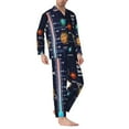 thumbnail image 3 of Kll Solar System Temperatures Diagram Sleepwear Mens Flannel Pajamas,Long Cotton Pj Set, 3 of 9