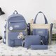 thumbnail image 1 of 5pcs Sets Harajuku Kawaii Kids School Backpack Cute Women's Bagpack Bookbag Laptop Bag For Teenage Girls Rucksack Students Bag, 1 of 4