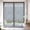 Gray, variant on Privacy Window Film, Sage Green Static Cling Stained Glass Window Film, UV Sun Blocking Heat Control Stickers, Non-Adhesive Laser Windows Tint 17.7"x39.3" Farmhouse Sage Green White Striped