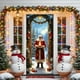 thumbnail image 4 of Ireezec Christmas Door Curtain Santa Claus Print Polyester Fabric Holiday Decoration for Front Door Indoor Wall Party Festival Decor, 4 of 6