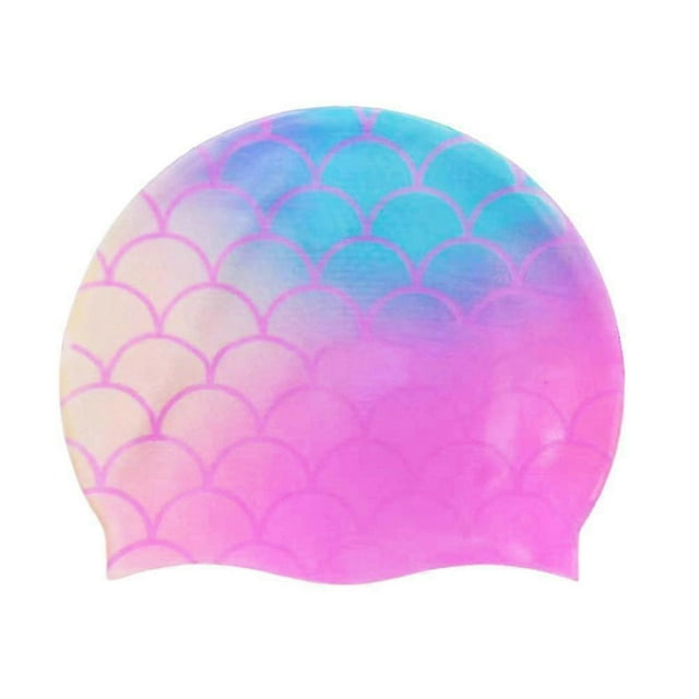 Kids Swim Cap Durable Silicone Swim Caps Waterproof Bathing Pool Swimming Caps Mermaid Unicorn Water Swimming Hats