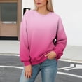 thumbnail image 4 of qucoqpe Women's Casual Gradient Crew Neck Sweatshirt Loose Soft Long Sleeve Pullover Tops, 4 of 4