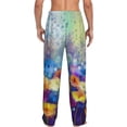 thumbnail image 3 of Sigee Spring Flower Seasonal Print Men's Pajama Pants - Soft Lounge Sleep Bottoms with Elastic Waistband and Pockets-, 3 of 9