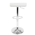 thumbnail image 2 of Set of 2 White Leather Metal Indoor Comfortable Bar Stools 34", 2 of 7
