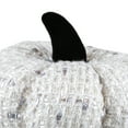 thumbnail image 6 of Northlight Windowpane Knitted Fall Harvest Pumpkin with Iridescent Thread - 7" - White, 6 of 7