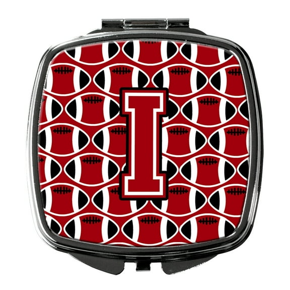 Letter I Football Red Black and White Compact Mirror CJ1073-ISCM