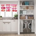 thumbnail image 5 of LALILO Kitchen Curtains and Valances Set of 3 36" Pink Window Treatment Tiers for Window Decor, 5 of 5