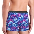 thumbnail image 3 of Fotbe blue Skull purple flower Men’s Total Support Pouch Boxer Briefs, X-Temp Cooling, Moisture-Wicking Underwear, Regular, Long-leg and Trunk-XX-Large, 3 of 6