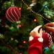 thumbnail image 5 of 6CM Flocked Christmas Balls Hanging Balls Glitter Plastic Balls Christmas Tree Ornament Set Of Four, 5 of 6