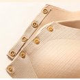 thumbnail image 5 of Zpanxa Bras for Women No Underwire Seamless Fixed Cups, Front Closure with Wide Straps and Back Smoothing for Plus Size Everyday Wear Khaki 46D, 5 of 5