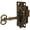 Antique Bronze, variant on Hordion 2 Sets Skeleton Key Lock, Gold Decorative Cabinet Lock with Key and Screws for Chest Cupboard Furniture