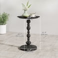 thumbnail image 3 of Outsunny Table de Patio Rond de 15,4 Pouces, Table d'Appoint Vintage pour l'Extérieur, Noir, 3 of 10