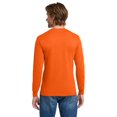 thumbnail image 4 of Gildan Men’s Hi-Vis Long Sleeve Safety T-Shirt, Durable Work Tee, Heavy Cotton, Safety Orange, XL, 4 of 4