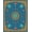 Blue, Pattern 1, variant on ODIKA 4' x 6' Machine Washable Non-Slip Area Rug, Middle Eastern Medallion High Traffic Rug, Blue, 408993