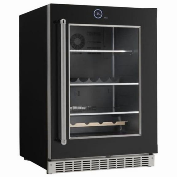 5 cu. ft. Silhouette Series Built in Beverage Center with Left Hinge Door - Black