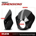 thumbnail image 2 of Krator Motorcycle Windshield, Motorcycle Fairing, Wind Deflector, Compatible with Harley Davidson Sportster Iron 883, 1200, Custom, Low, Nightster, & Street 500, 750, 35mm - 41mm Fork Tubes, Smoke, 2 of 6