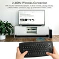 thumbnail image 2 of E30 2.4GHz Clavier Sans Fil avec Trackball Roue de Défilement Télécommande pour Android Smart TV Ordinateur Portable Noir, 2 of 7