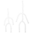 thumbnail image 1 of Miangastore 2Pcs Tiny Puppet Skeleton Plastic Doll Skeleton Movable Plush Toy Skeleton Puppet Frame, 1 of 8