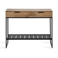 thumbnail image 5 of Kate and Laurel Malone Modern Wooden Console Table with Metal Shelf, 36 x 13 x 31, Natural Brown and Black, Transitional Wood Entryway Table with Storage Shelf Below, 5 of 10