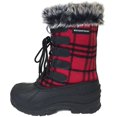 thumbnail image 2 of Women's Winter Snow Boots Flannel Plaid Faux Fur Insulated Lace up Shoes, 2 of 4